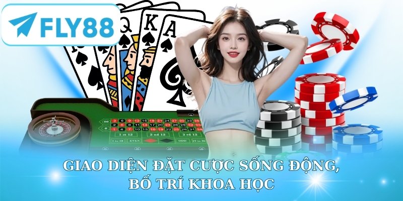 Giao diện cược sống động, bố trí khoa học